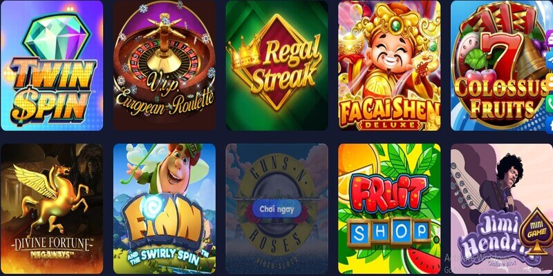 Slot game phong phú sự lựa chọn